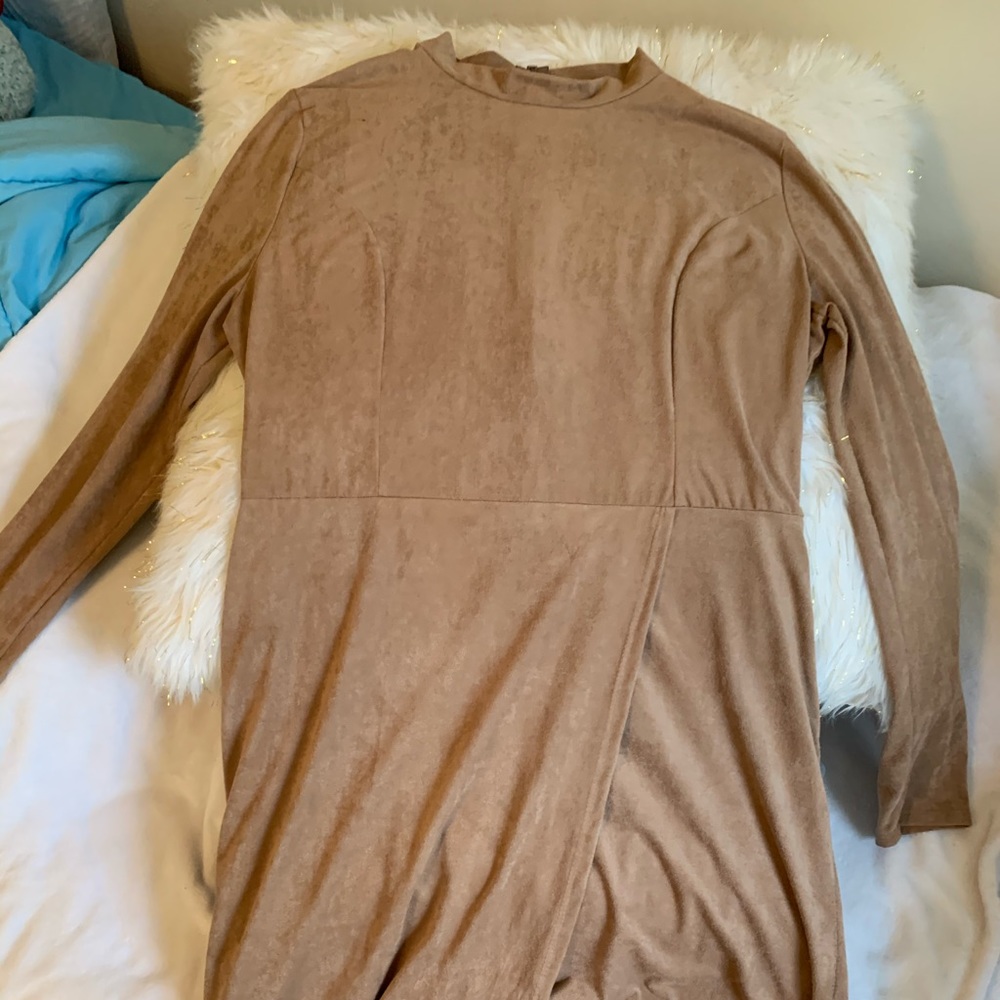 Long sleeve asymmetrical dress